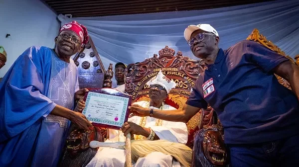 President Elect, Tinubu Visits Oba Akiolu