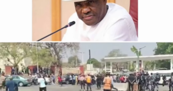Angry striking workers chase FCT Minister, Nyesom Wike’s motorcade